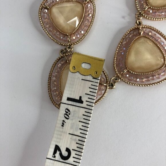 FRANCESCA'S Meera Pink Gold Beaded Statement Necklace - Picture 6 of 8